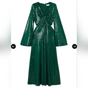 michael kors collection cutout sequined chiffon midi dress Sz 10